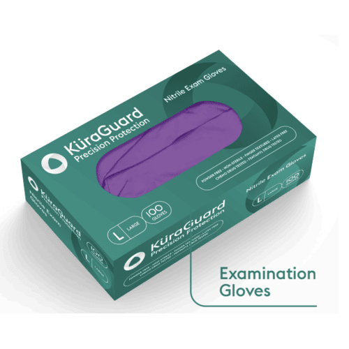 Kura Guard Precision Protection Nitrile Exam Gloves - SIZE LARGE
